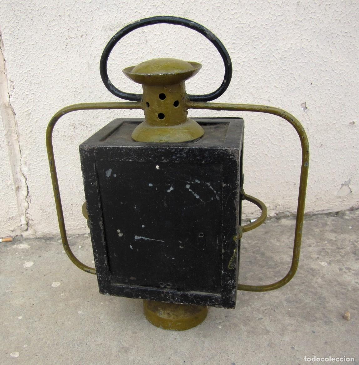 Antig&uuml;edades: Farol antiguo de hierro - Foto 7