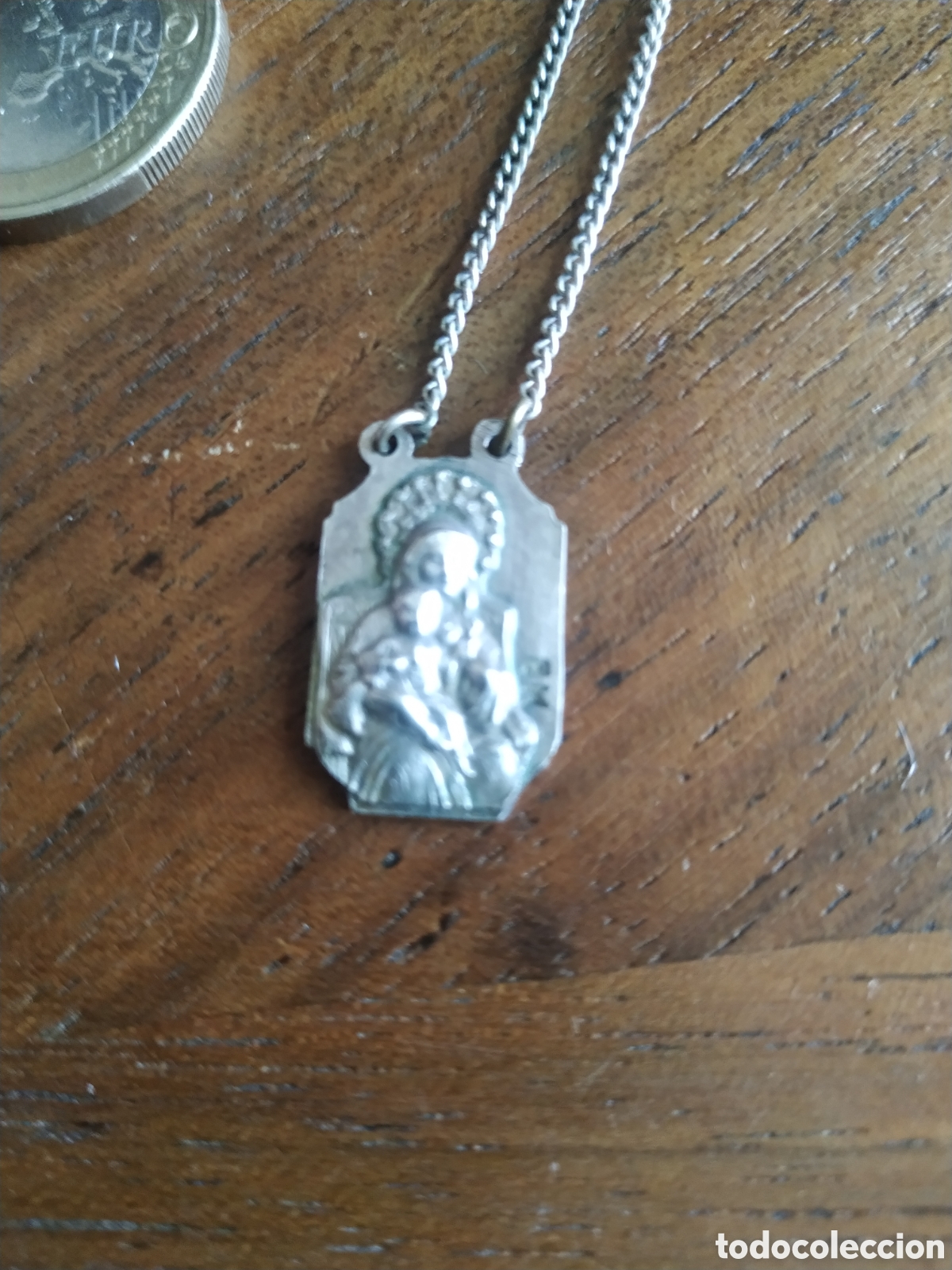 Antig&uuml;edades: Escapulario Virgen del Carmen - Foto 2