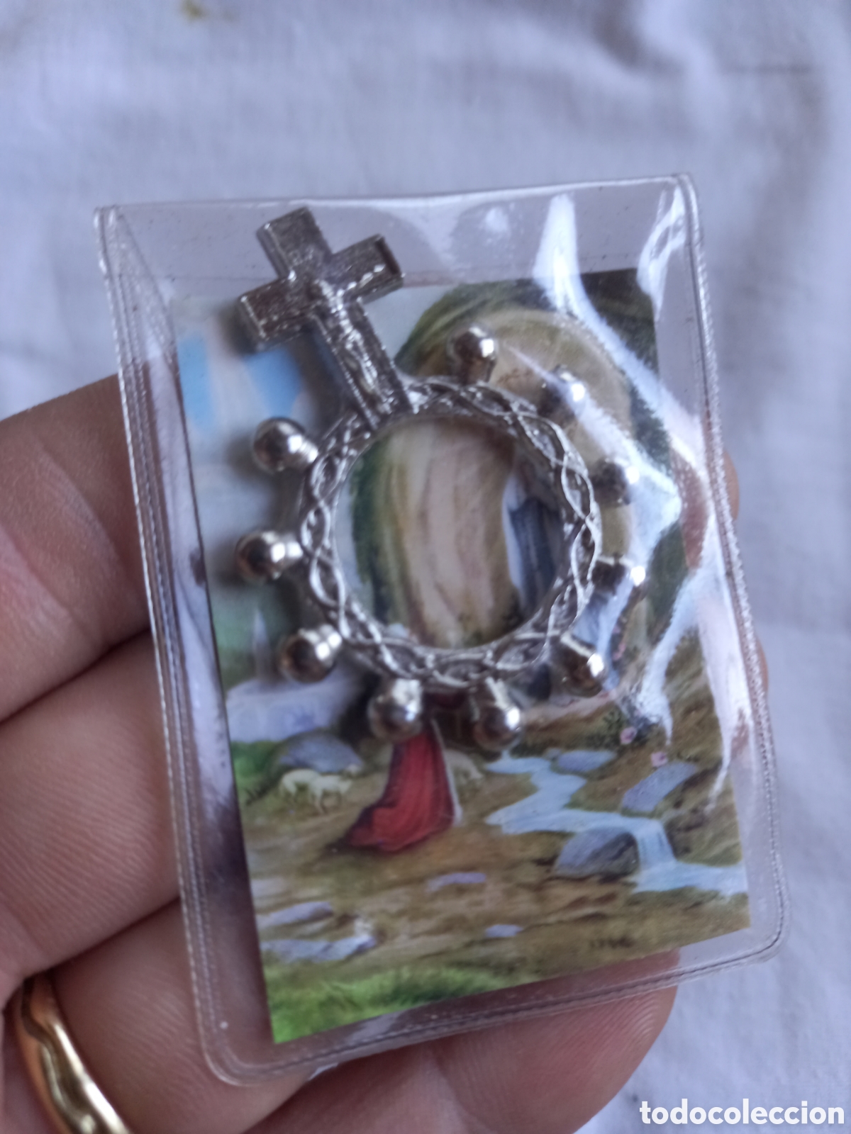 Antig&uuml;edades: ROSARIO DE DEDO CON SU FUNDA - Foto 1