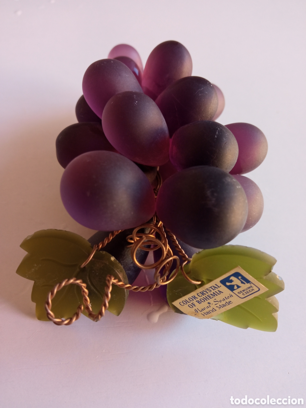 Antig&uuml;edades: Racimo de uvas en cristal de Bohemia - Foto 2