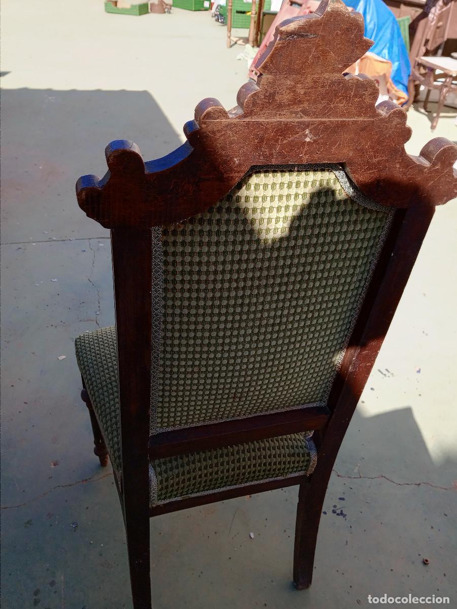Antig&uuml;edades: silla antigua tapizada - Foto 5