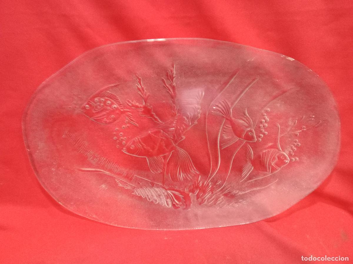 Antig&uuml;edades: bandeja grande de cristal - Foto 1