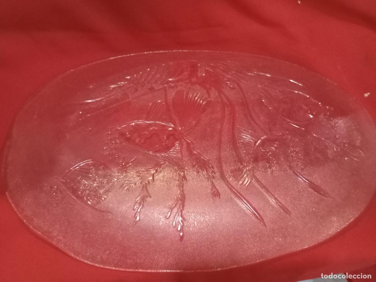 Antig&uuml;edades: bandeja grande de cristal - Foto 3