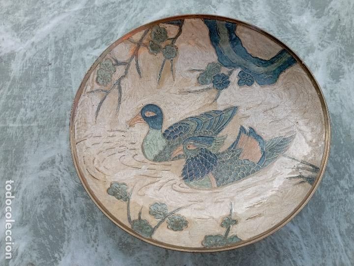 Antig&uuml;edades: PLATO EN BRONCE CLOISON&Eacute;. - Foto 1