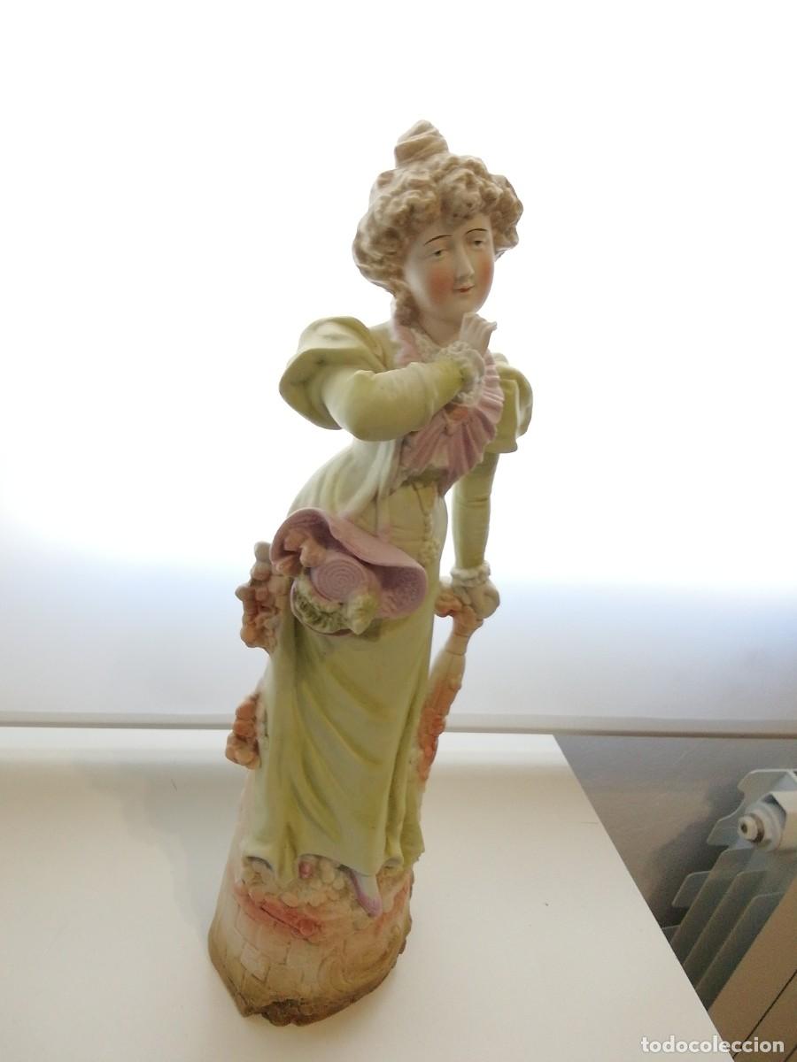 Antig&uuml;edades: *BISCUIT PORCELANA. 39 CM. (Rf:B/b*) - Foto 1