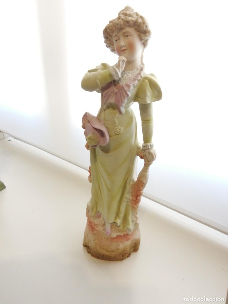 Antig&uuml;edades: *BISCUIT PORCELANA. 39 CM. (Rf:B/b*) - Foto 2