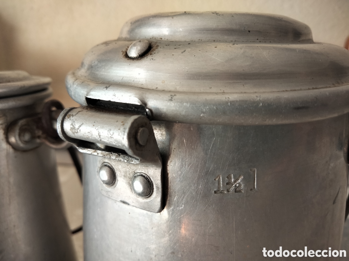 Antig&uuml;edades: 2 lecheras de aluminio - Foto 3
