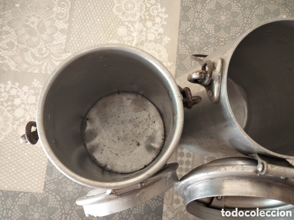 Antig&uuml;edades: 2 lecheras de aluminio - Foto 5