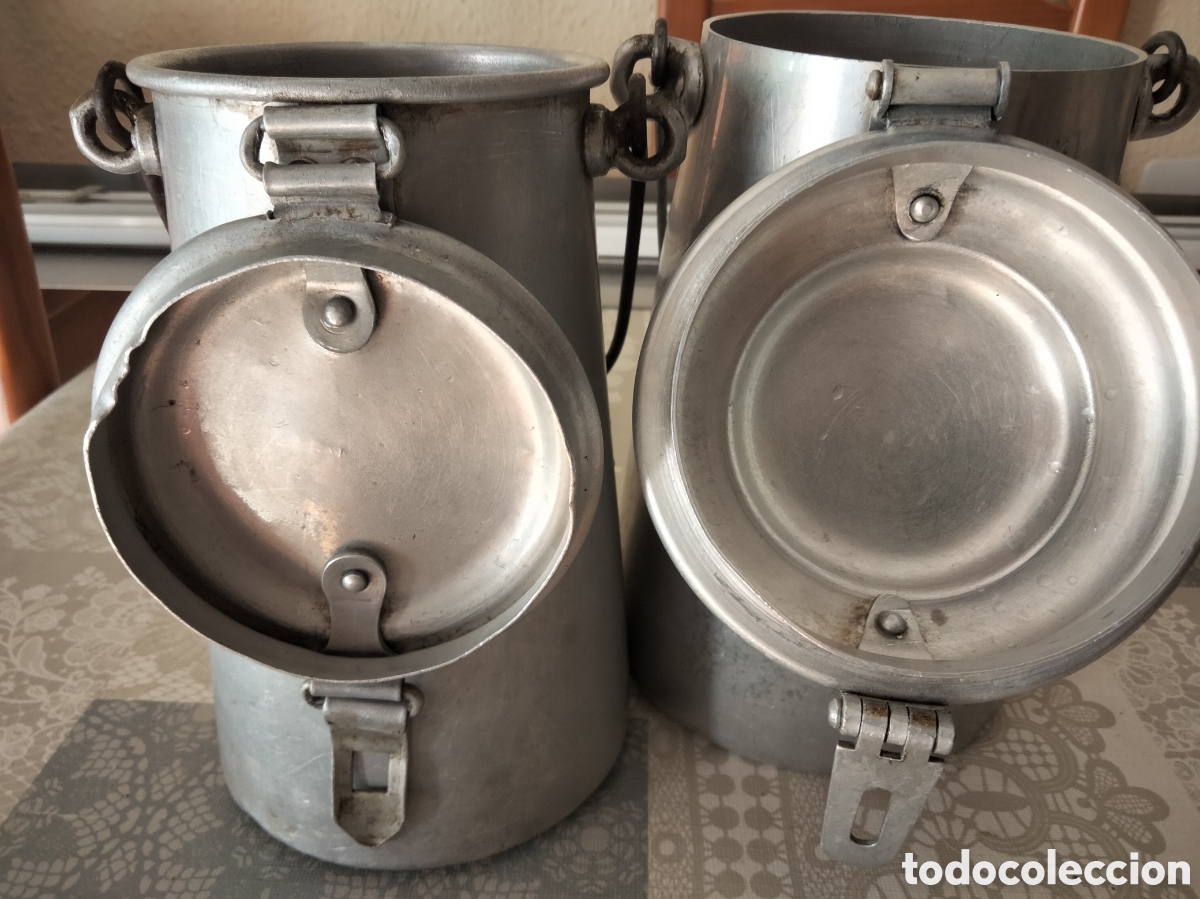 Antig&uuml;edades: 2 lecheras de aluminio - Foto 7