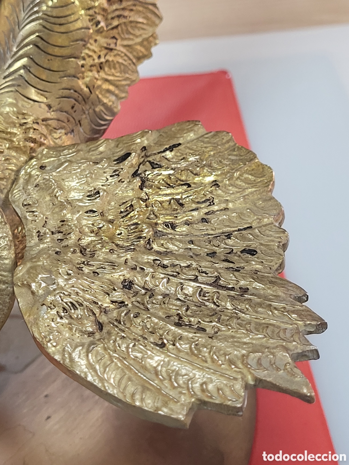 Antig&uuml;edades: P&Aacute;JAROS DE BRONCE 50x22CM - Foto 19