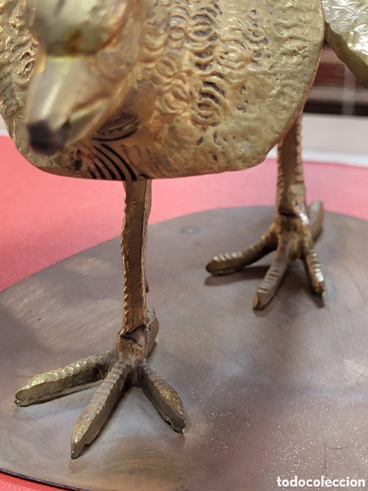 Antig&uuml;edades: P&Aacute;JAROS DE BRONCE 50x22CM - Foto 22