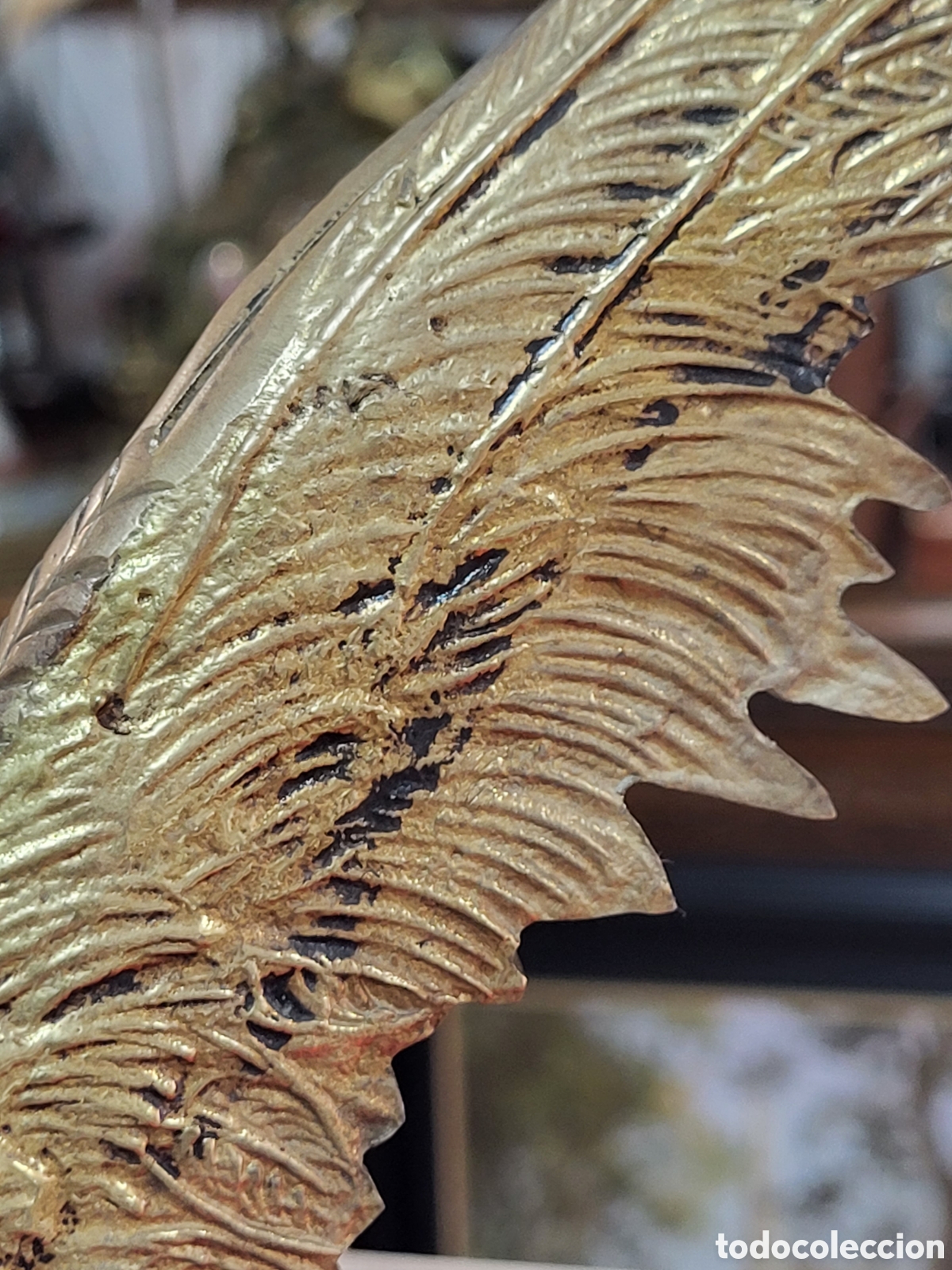 Antig&uuml;edades: P&Aacute;JAROS DE BRONCE 50x22CM - Foto 24