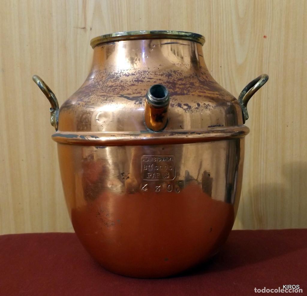 Antig&uuml;edades: RECIPIENTE COBRE FRANCIA - Foto 2