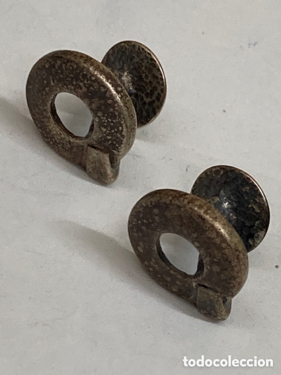 Antig&uuml;edades: Gemelos de bot&oacute;n en plata/G4 - Foto 1