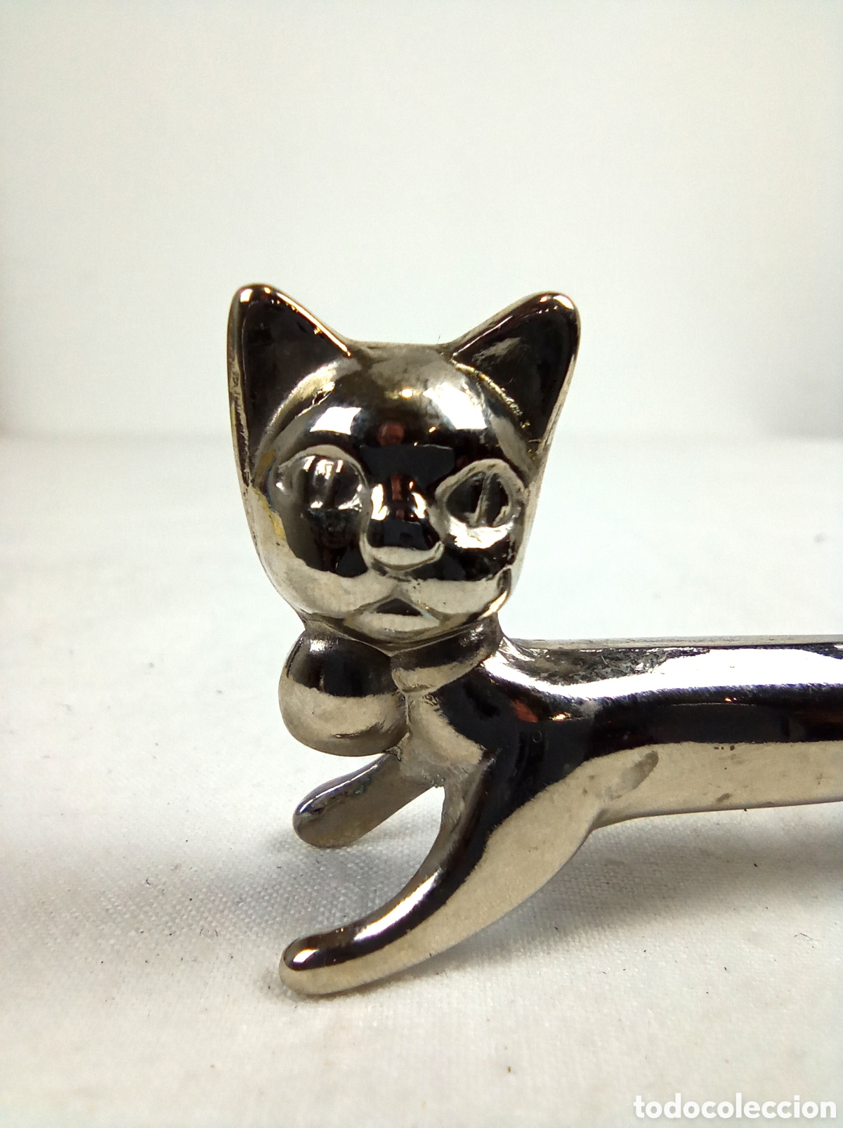 Antig&uuml;edades: 8 POSA CUBIERTOS EN FORMA DE GATOS - Foto 5