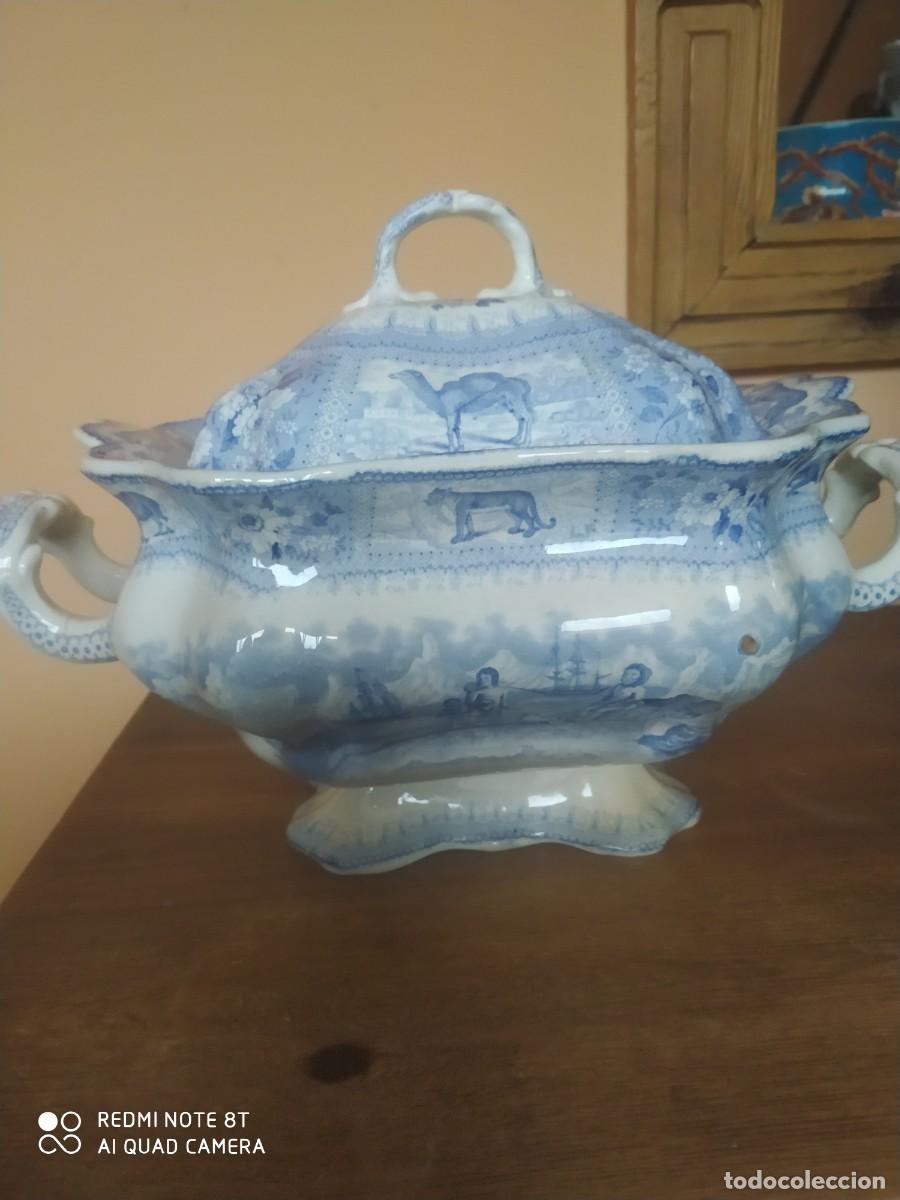 Antig&uuml;edades: ARCTIC SCENNERY Tureen. C1840 - Foto 1