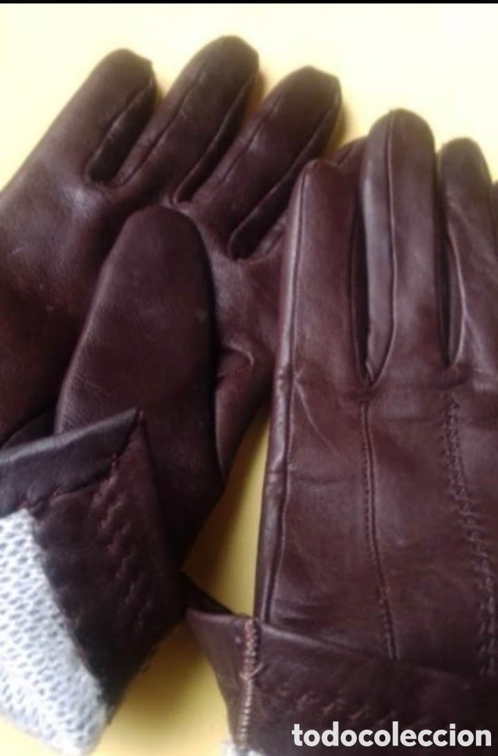 Antig&uuml;edades: GUANTES de PIEL FORRADOS - Foto 2