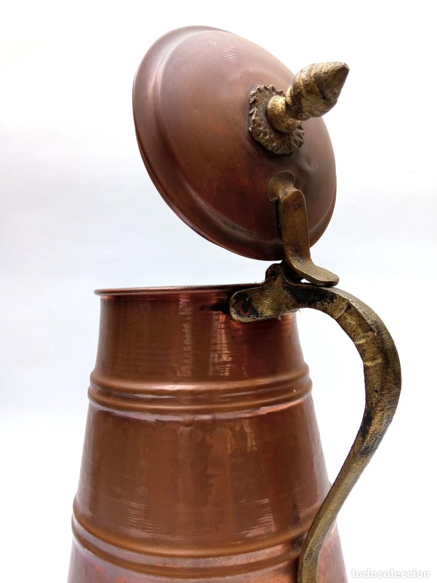 Antig&uuml;edades: Cafetera italiana cobre y lat&oacute;n - Foto 7