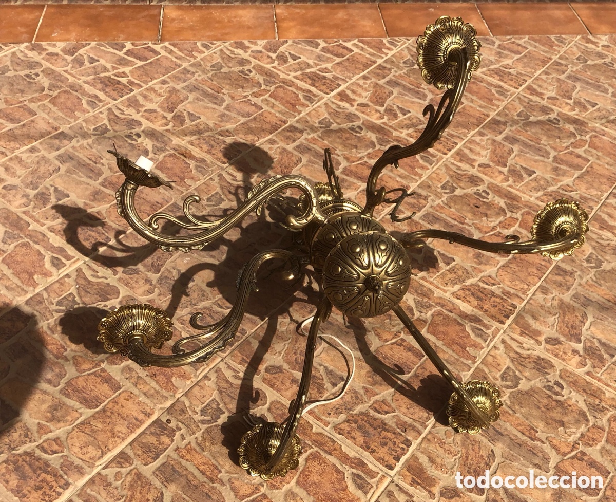 Antig&uuml;edades: ANTIGUA L&Aacute;MPARA DE SAL&Oacute;N - Foto 4