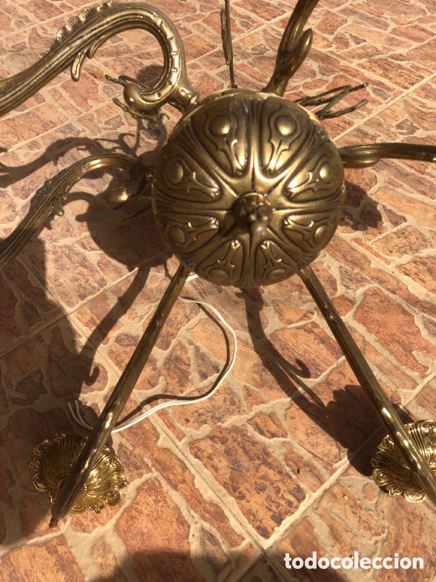 Antig&uuml;edades: ANTIGUA L&Aacute;MPARA DE SAL&Oacute;N - Foto 5