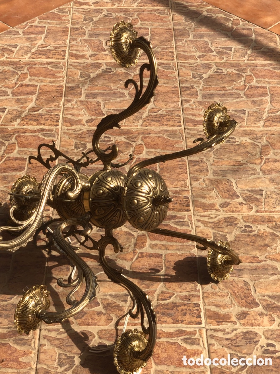 Antig&uuml;edades: ANTIGUA L&Aacute;MPARA DE SAL&Oacute;N - Foto 6