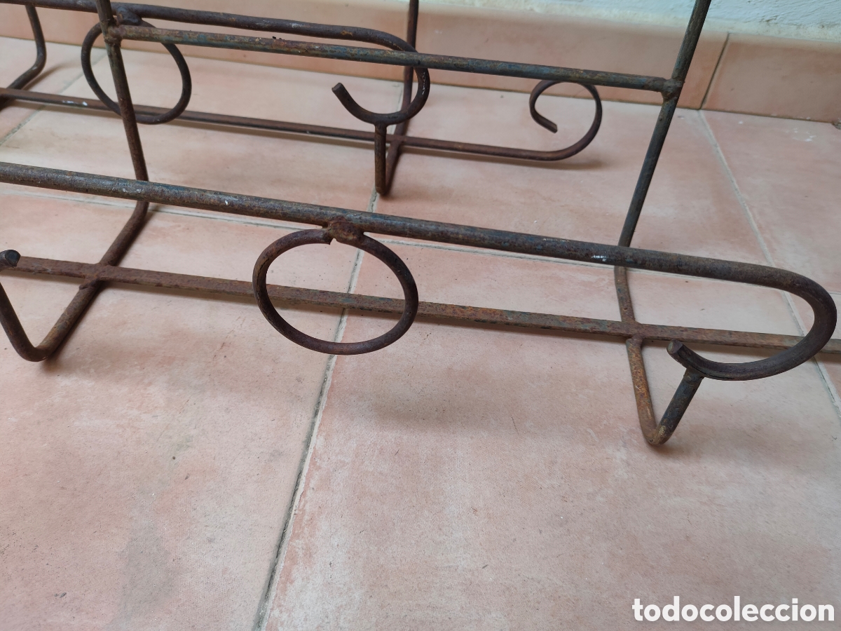 Antig&uuml;edades: MACETEROS PARA JARDINERAS EN HIERRO.PARA COLGAR - Foto 3