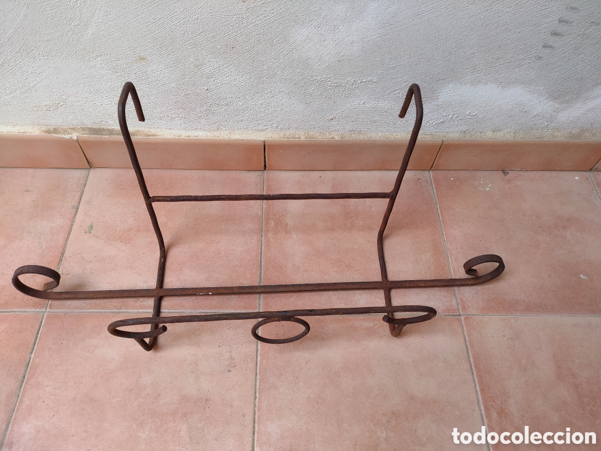 Antig&uuml;edades: MACETEROS PARA JARDINERAS EN HIERRO.PARA COLGAR - Foto 5