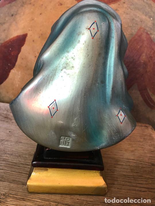 Antig&uuml;edades: BUSTO DE VIRGEN EN ESTUCO, SELLO EN PARTE TRASERA - Foto 3