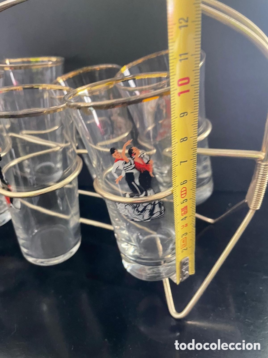 Antig&uuml;edades: Juego de vasos licor espa&ntilde;a - Foto 3