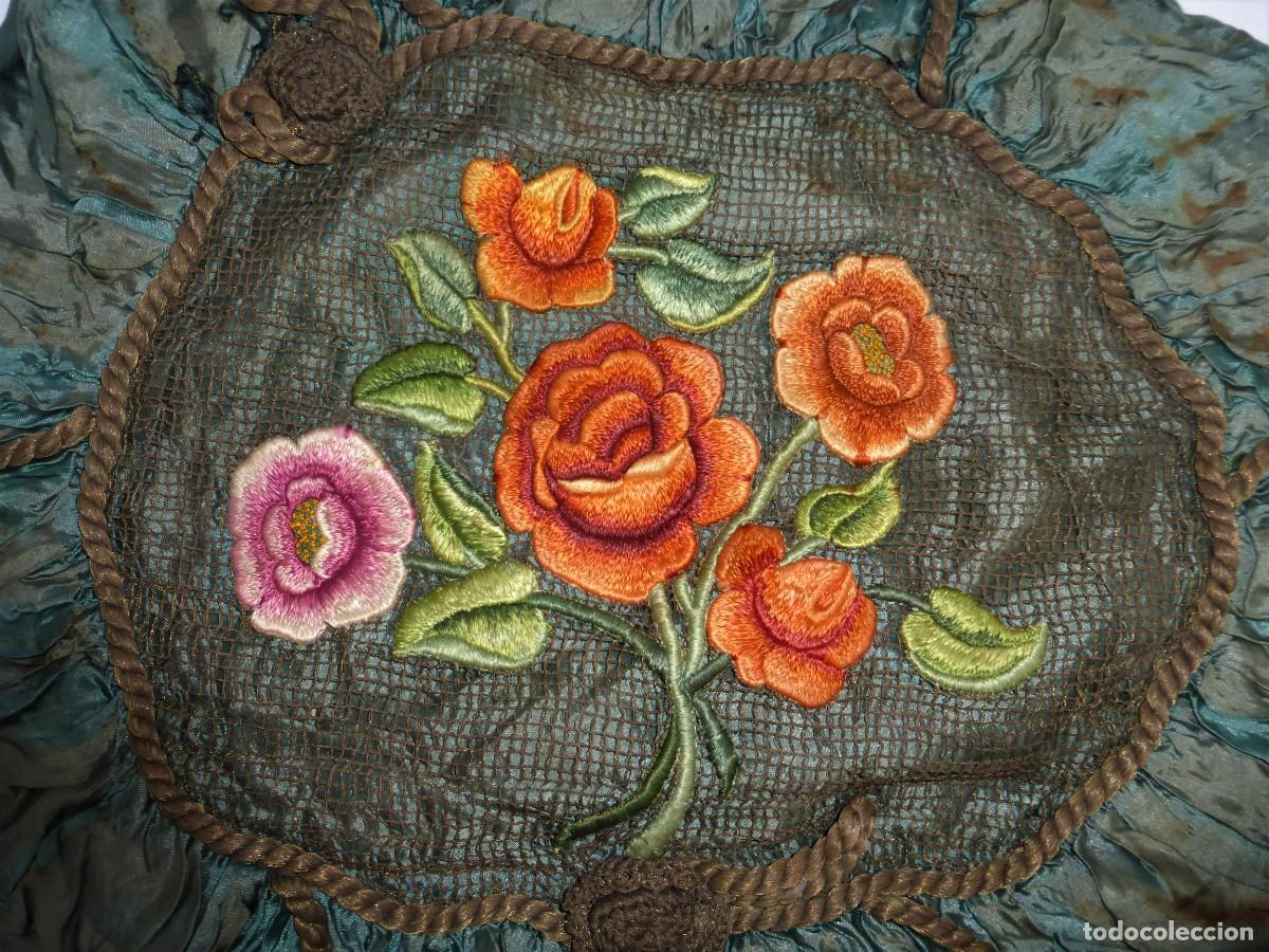 Antiques: ANTIGUO ART DECO COJIN BORDADO CORDON DE HILO DE ORO VIEJO PPIO S. XX CUSHION EMBROIDERED