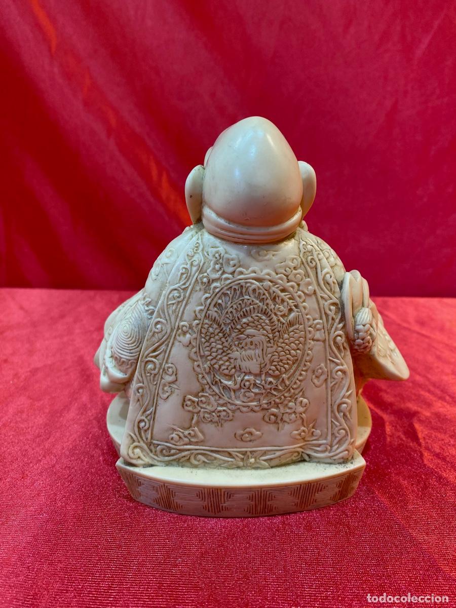 Antig&uuml;edades: FIGURA CHINA BUDA DE SIMIL HUESO - Foto 4