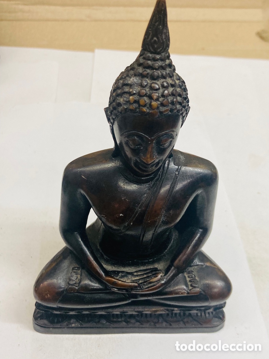 Antiques: Figura Buda Resina roja