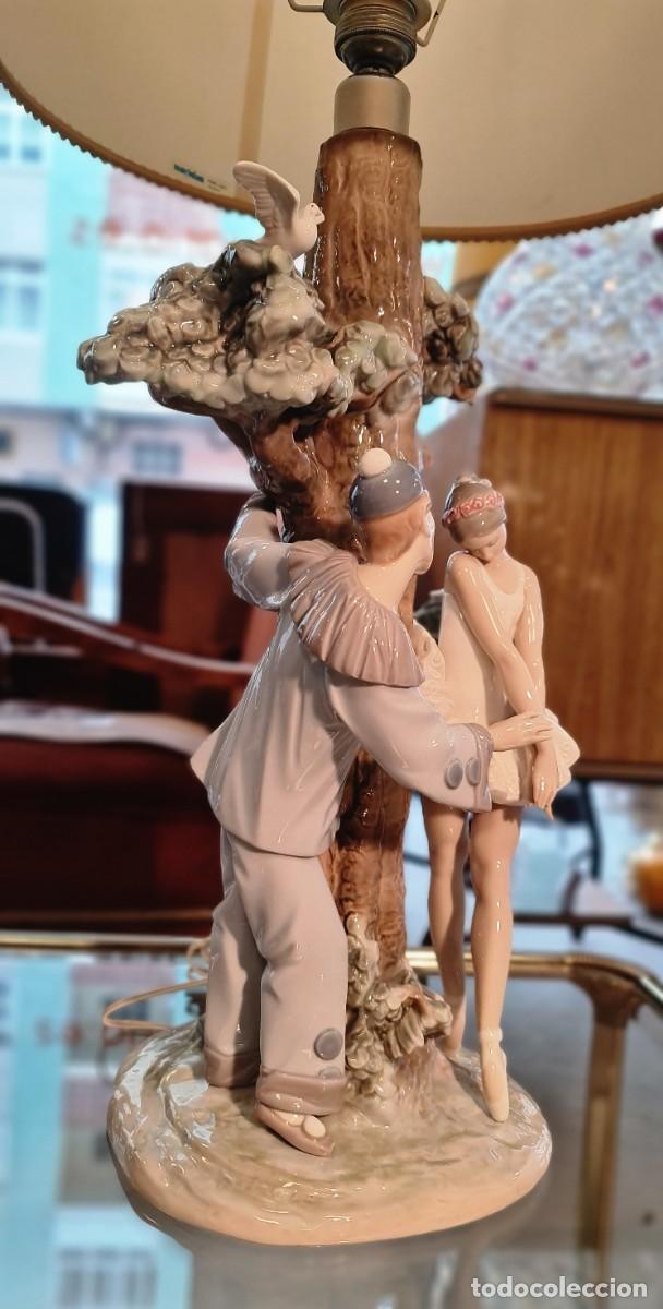 Antig&uuml;edades: Lampara Lladr&oacute; Pierrot y Colombina - Foto 3