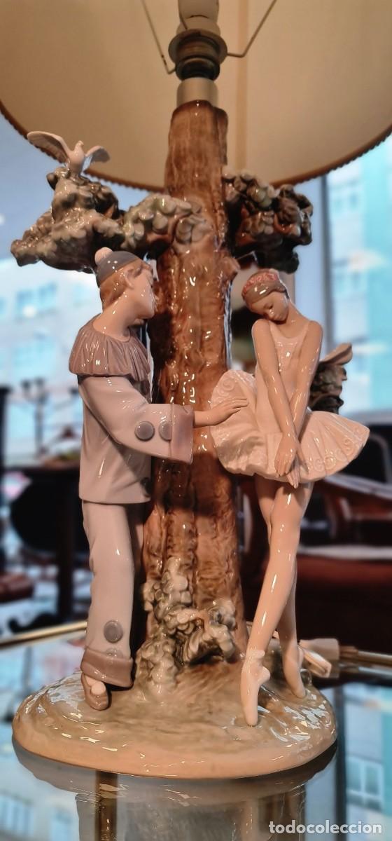Antig&uuml;edades: Lampara Lladr&oacute; Pierrot y Colombina - Foto 1
