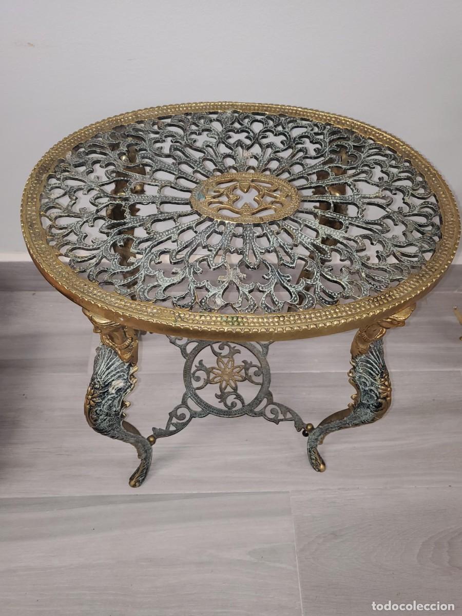 mesa auxiliar de bronce años 50 - Comprar Muebles Auxiliares Antiguos en - 366576521