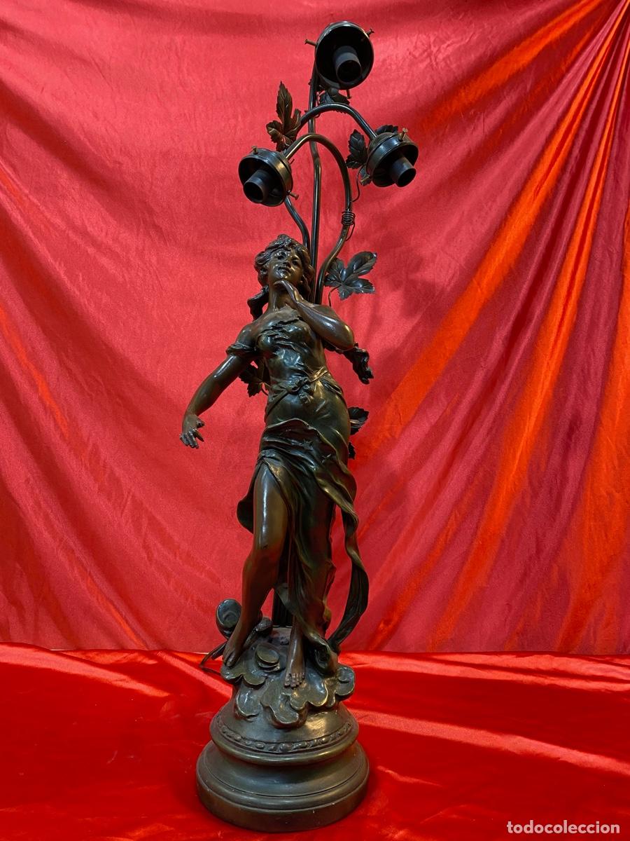 Antig&uuml;edades: LAMPARA DE ALABASTRO - Foto 1