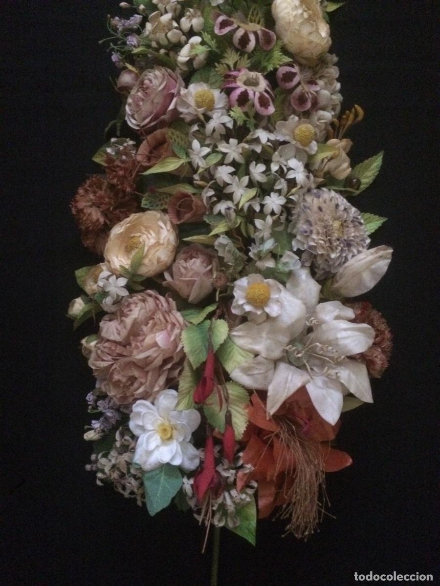 Antig&uuml;edades: Pareja de ramas de flores antiguas - Foto 3