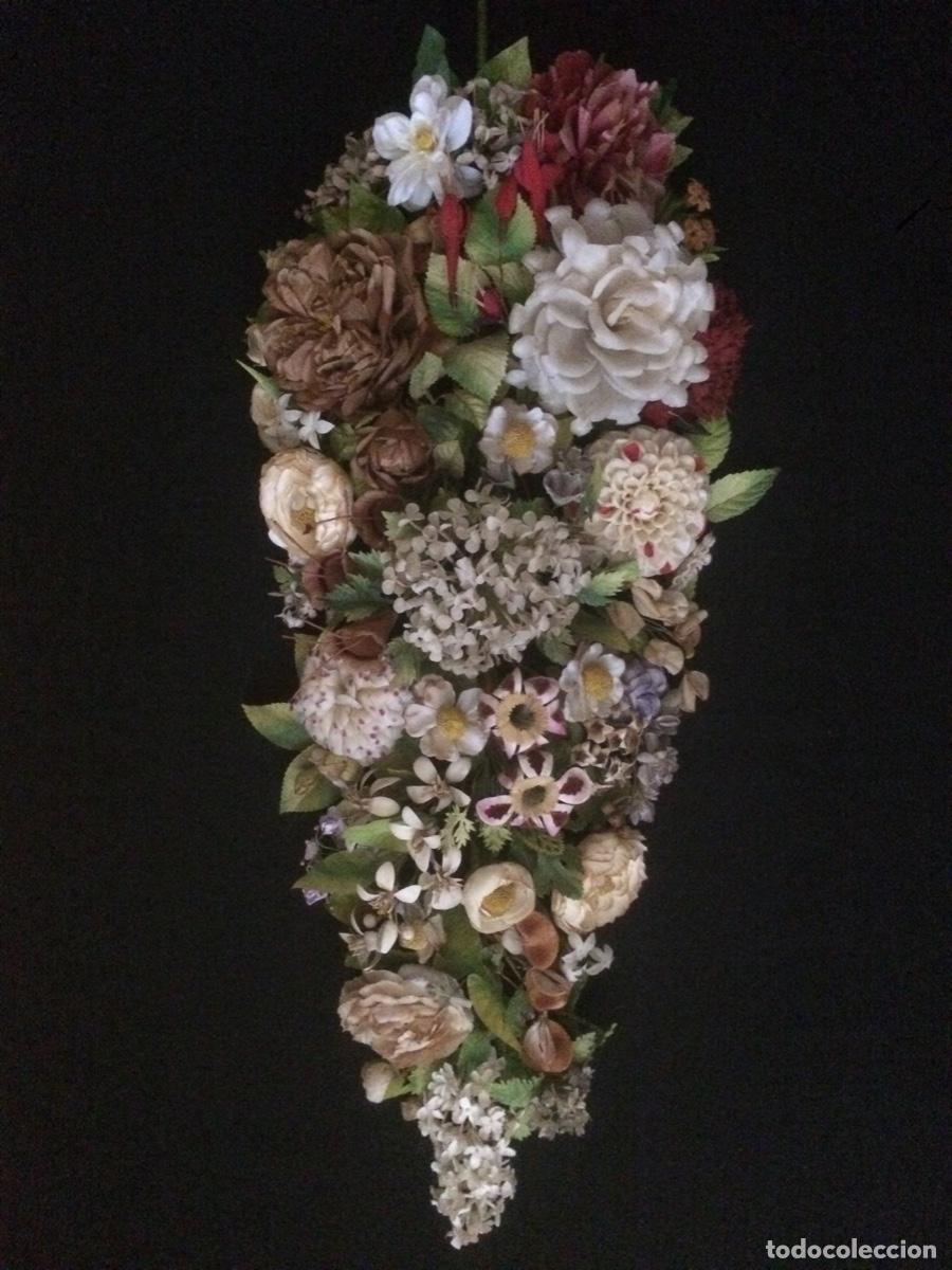 Antig&uuml;edades: Pareja de ramas de flores antiguas - Foto 5