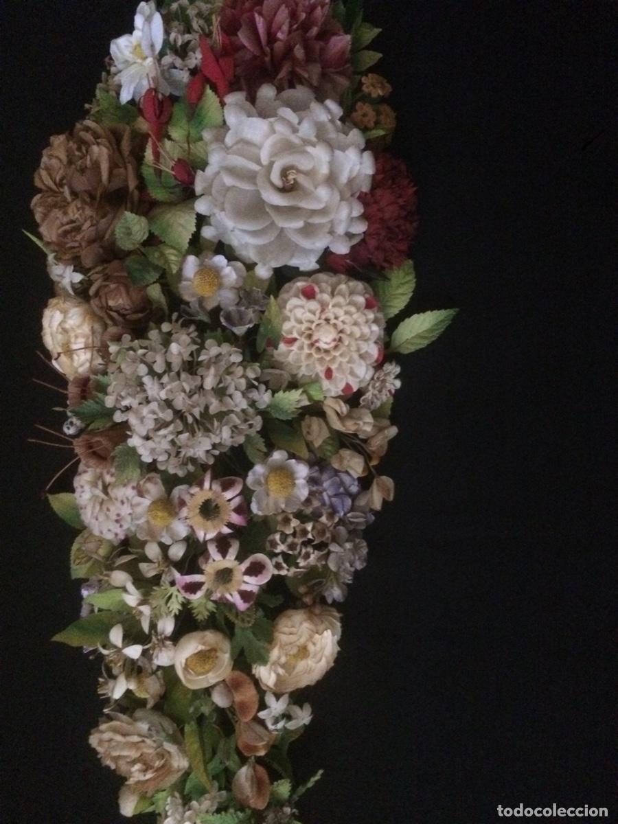 Antig&uuml;edades: Pareja de ramas de flores antiguas - Foto 6