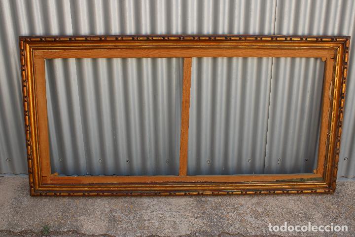 Antig&uuml;edades: marco grande con bastidor madera dorada - Foto 3