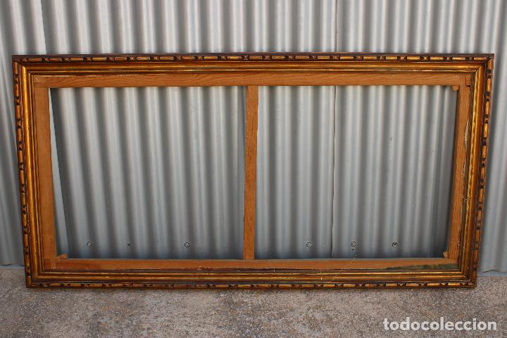 Antig&uuml;edades: marco grande con bastidor madera dorada - Foto 6