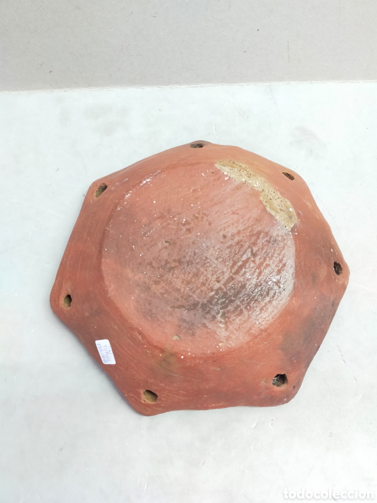 Antig&uuml;edades: PLATO DE CERAMICA HEPTAGONAL. - Foto 3