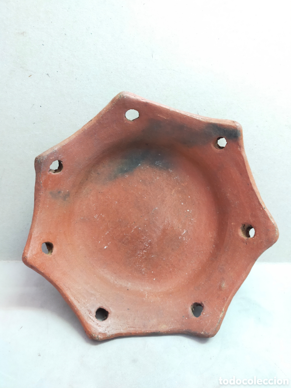 Antig&uuml;edades: PLATO DE CERAMICA HEPTAGONAL. - Foto 1