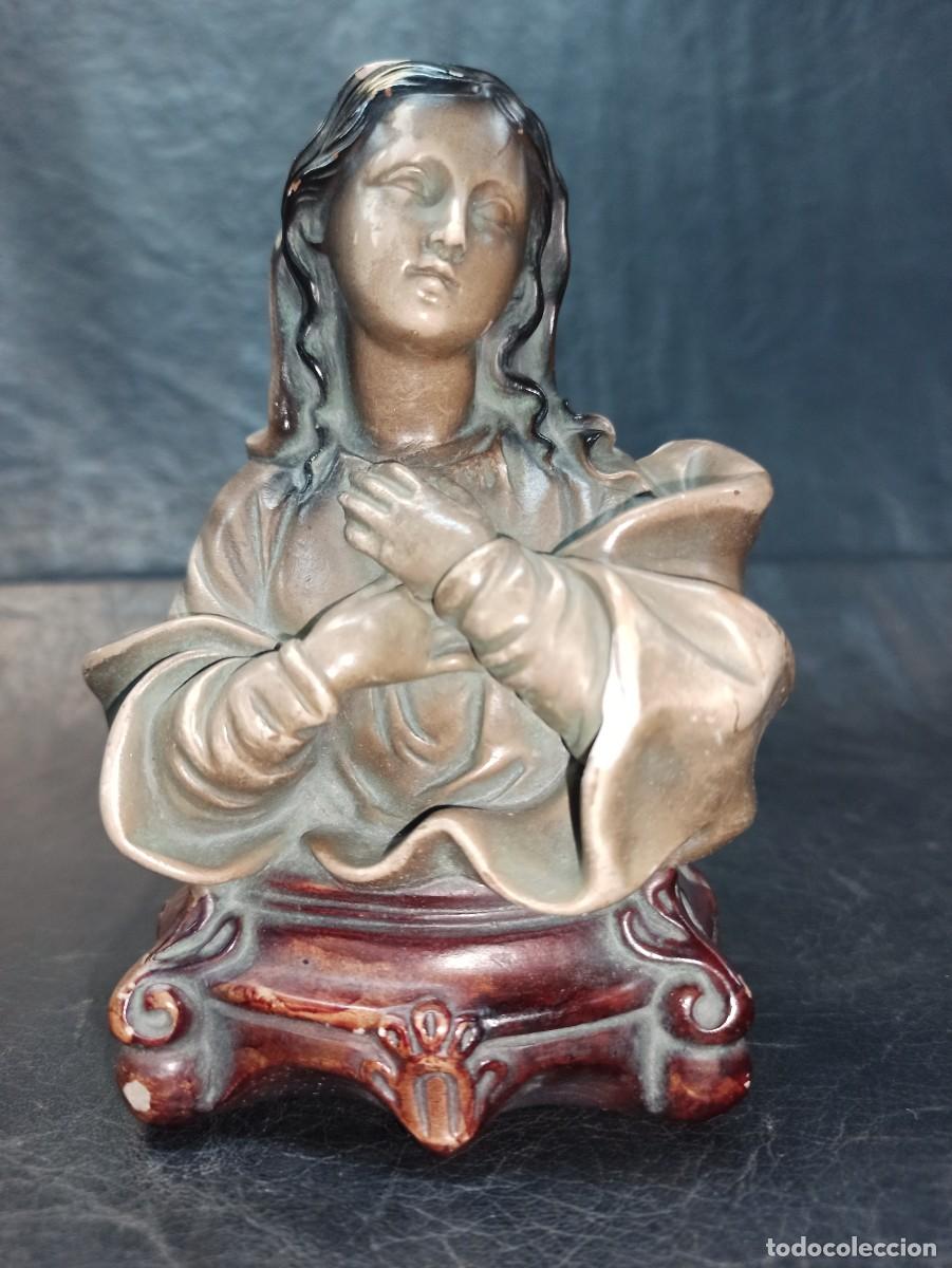 Antig&uuml;edades: Fino busto de la Virgen Mar&iacute;a. C49 - Foto 1