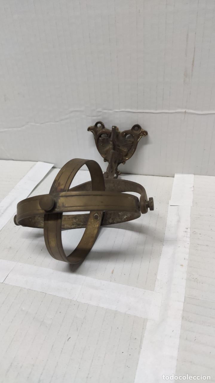 Antig&uuml;edades: APLIQUE DE LUZ BRONCE DE BARCO PARA QUINQUE - Foto 5