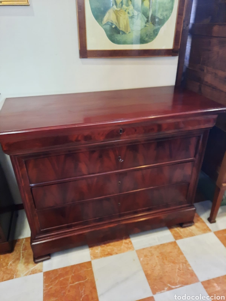 Antig&uuml;edades: ANTIGUA COMODA DE SIGLO XIX RESTAURADA - Foto 2