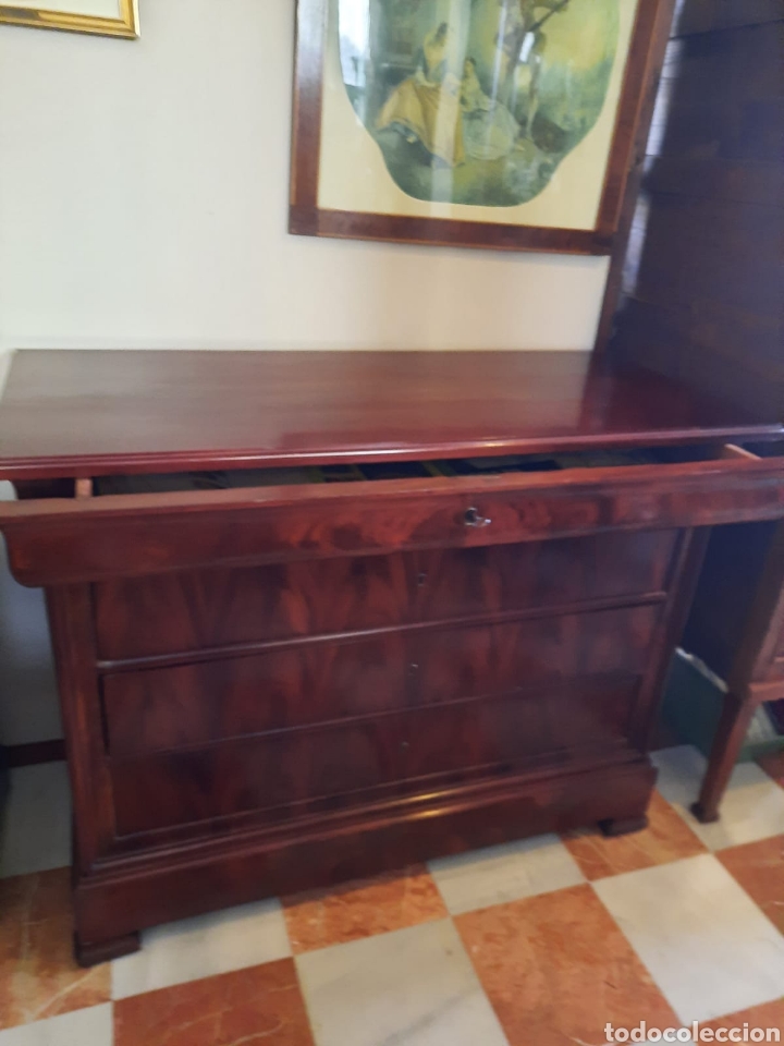 Antig&uuml;edades: ANTIGUA COMODA DE SIGLO XIX RESTAURADA - Foto 3