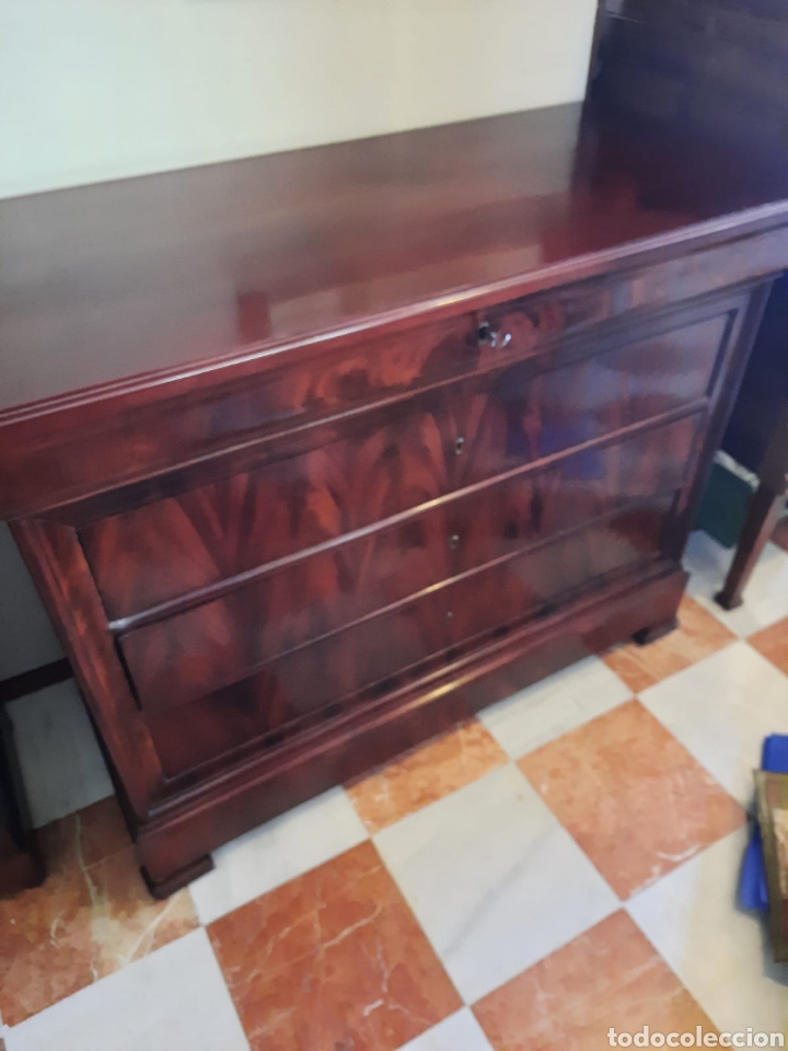 Antig&uuml;edades: ANTIGUA COMODA DE SIGLO XIX RESTAURADA - Foto 4