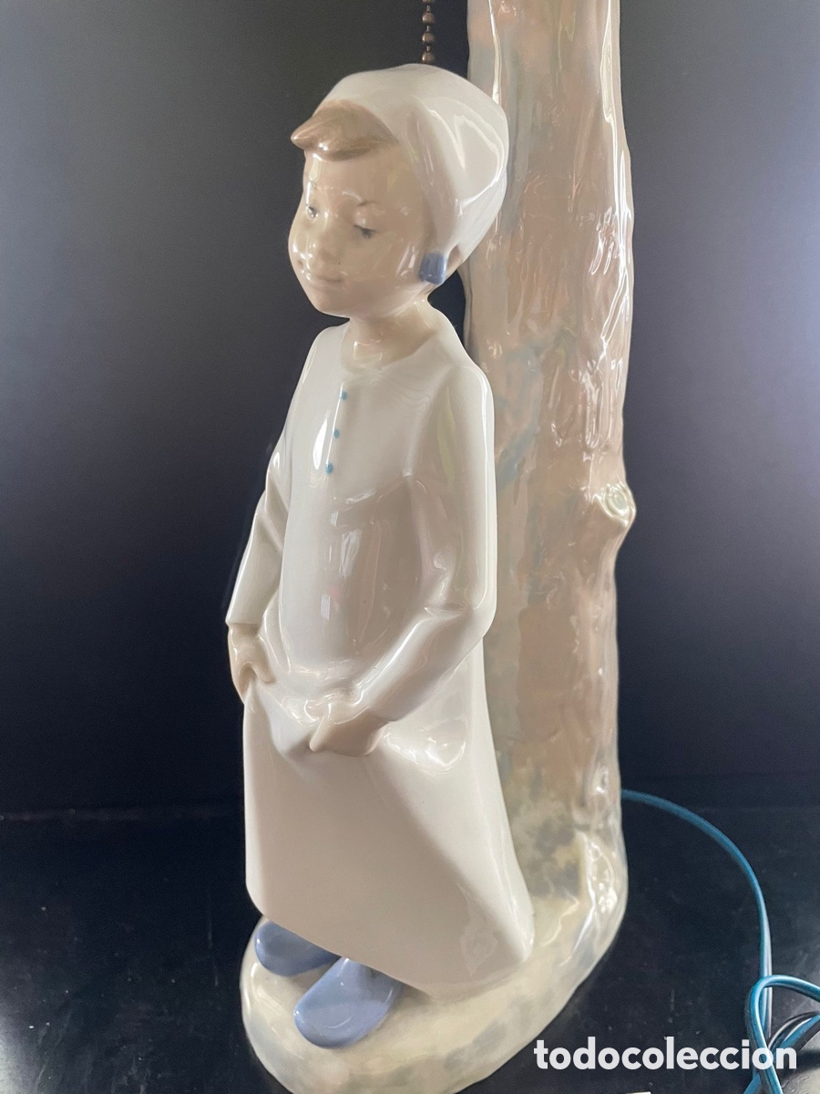 Antig&uuml;edades: L&aacute;mpara de porcelana rex valencia - Foto 2
