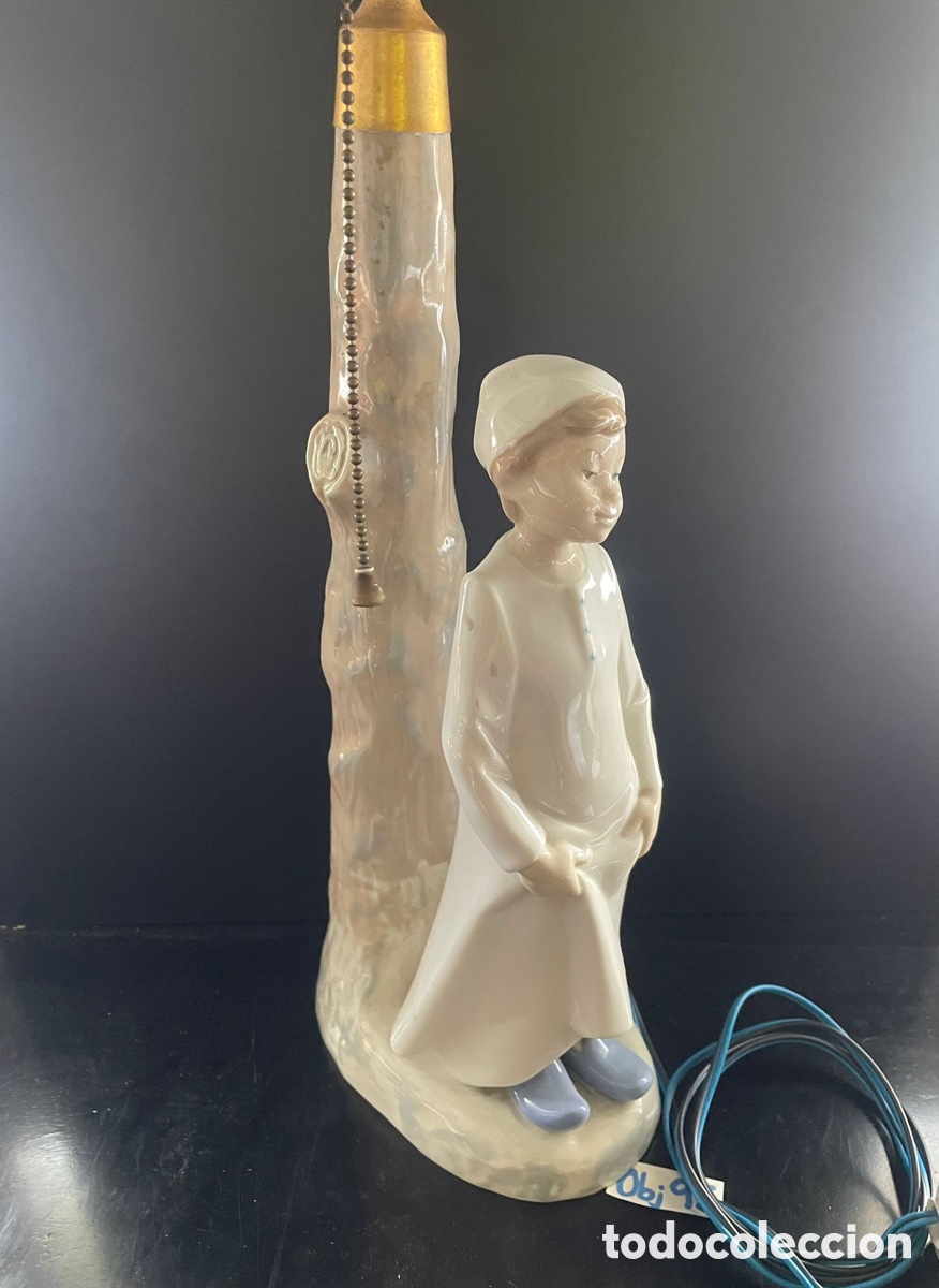 Antig&uuml;edades: L&aacute;mpara de porcelana rex valencia - Foto 5
